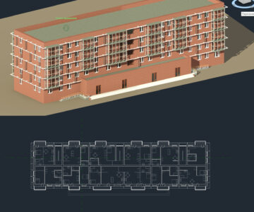 3D модель Реставрация 5-этажного жилого дома