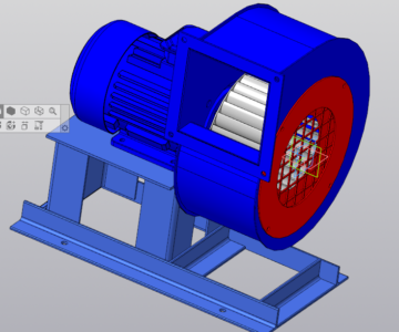 3D модель 3D модель вентилятора ВЦ 14-46 №2