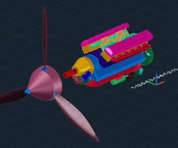 3D модель Авиационный двигатель АМ-38 (АМ-38Ф)