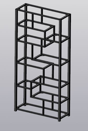 3D модель Декоративный стеллаж