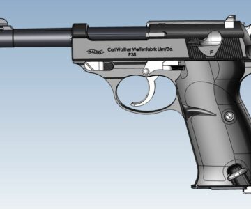 3D модель Немецкий пистолет Walther P38 9мм Para Bellum Luger