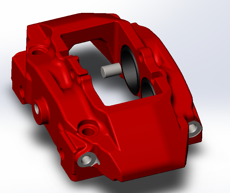 3D модель Суппорт тормозной передний правый Porsche Boxter