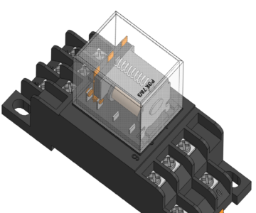 3D модель Реле PЕК 78_3 и Розетка РММ 78_3