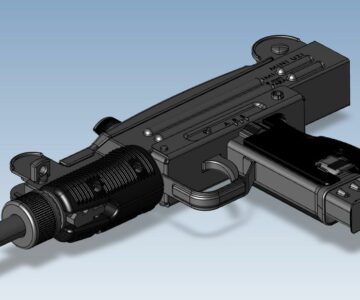 3D модель Пистолет-пулемет Uzi 9mm Para Bellum Luger