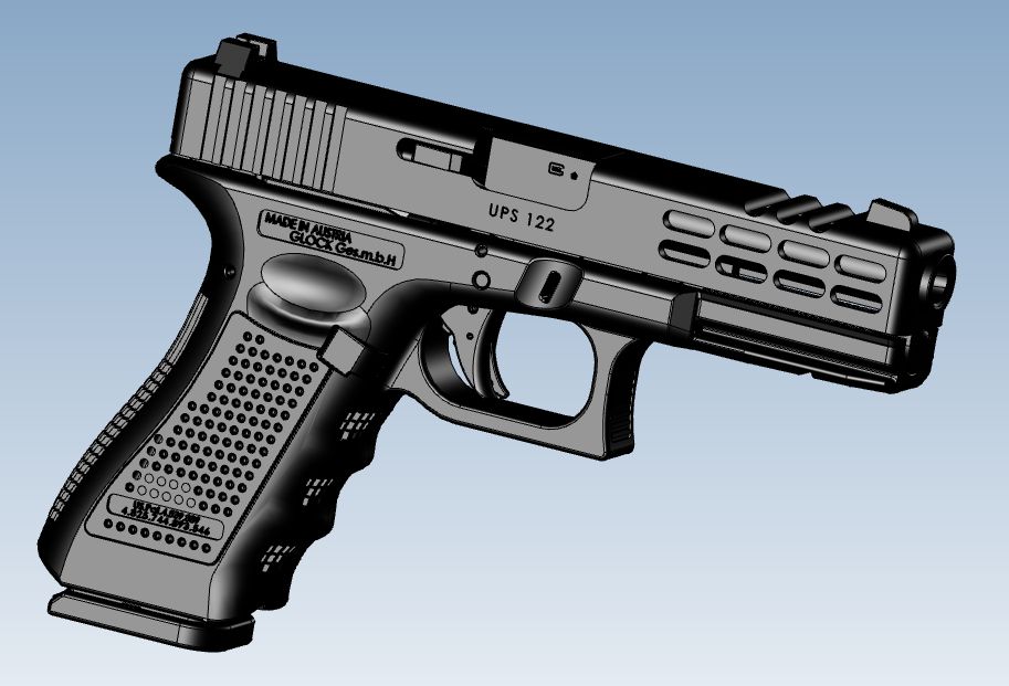 3D модель Пистолет Glock 19