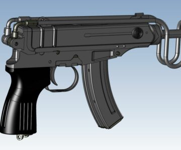 3D модель Пистолет-пулемет Zastava M84 9mm