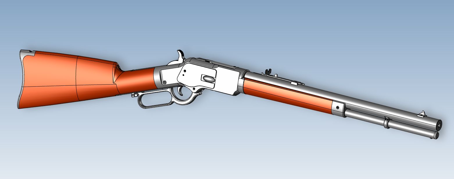 3D модель Многозарядная винтовка Marlin Winchester Classic Repeating Rifle 30-30