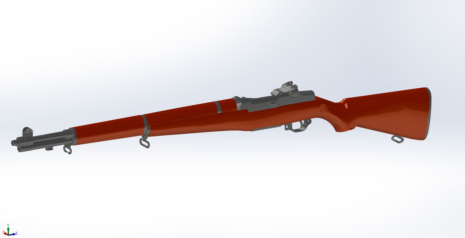 3D модель ММГ Винтовка Springfield M1 Rifle