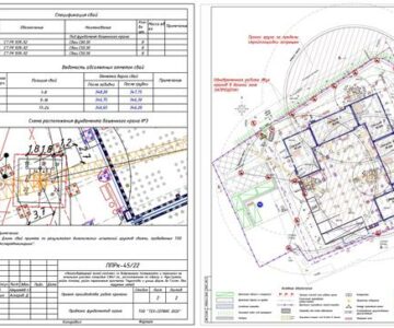 Чертеж Проект производство работ кранами (ППРк) многоквартирный жилой комплекс со встроенными помещениями и паркингом