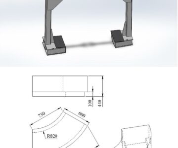 3D модель Захват клумбы со ступенькой (размеры ступеньки: внутренний R820 наружный R1280)