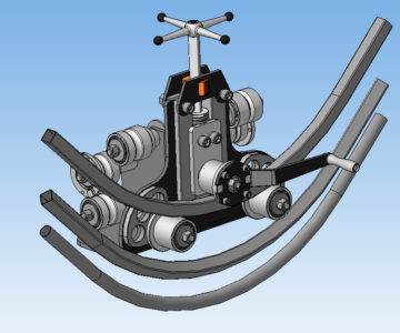 3D модель Ручной трубогиб со сменными роликами для различных профилей