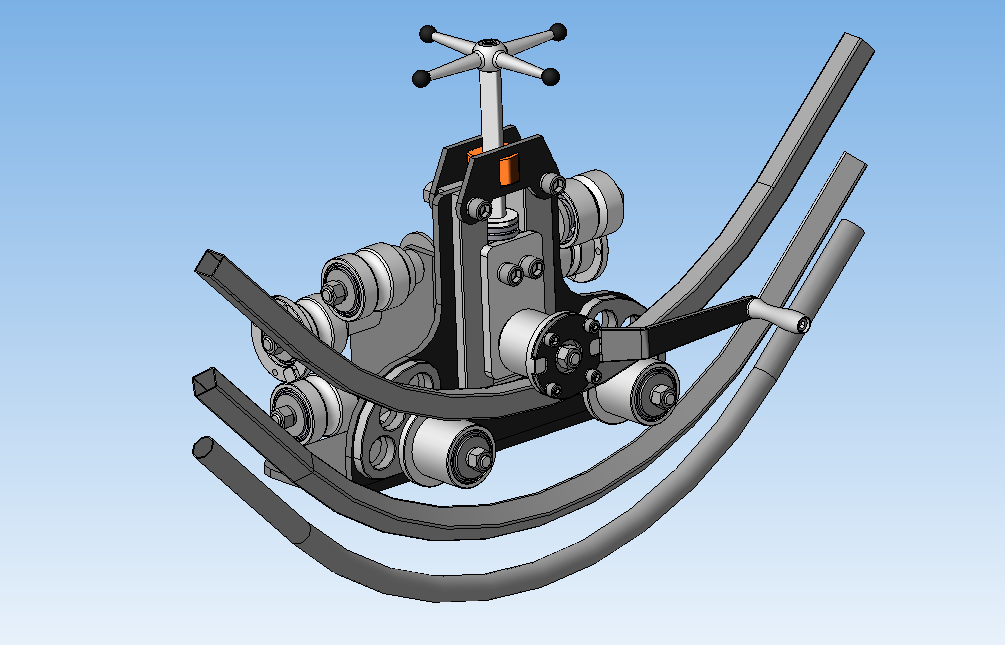 3D модель Ручной трубогиб со сменными роликами для различных профилей