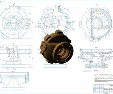 3D модель Корпус водяного насоса 2ОК1