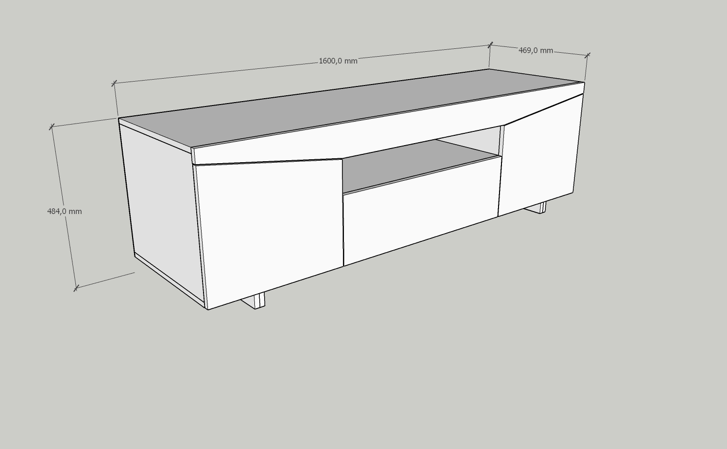 3D модель Модель тв тумбы