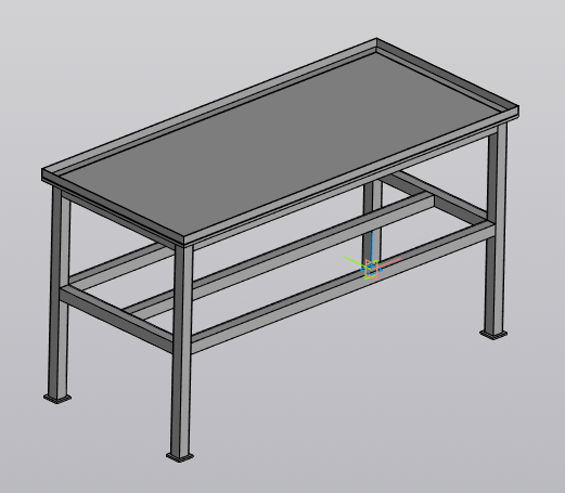 3D модель Стол слесарный с бортами