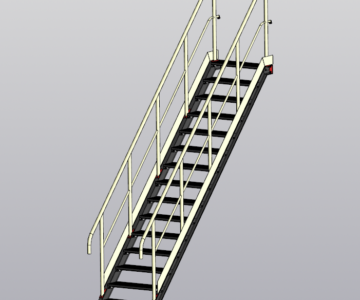 3D модель Лестница промышленная параметрическая