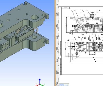 3D модель Штамп клиновой для пробивки отверстий в швеллере.