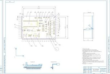 Чертеж Плата для металлодетектора+схема