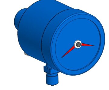 3D модель Манометр ЭКМ100ННЭк-6,0Мпа-1,5 исполнение VI ГОСТ 2405-88