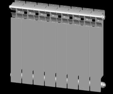3D модель Алюминиевый или биметаллический секционный радиатор высотой 500мм