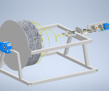 3D модель Установка для размотки ,подачи и вращения проволоки