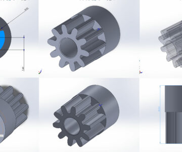 3D модель Шестерня привода правого колеса газонокосилки Артикул: 61057047410