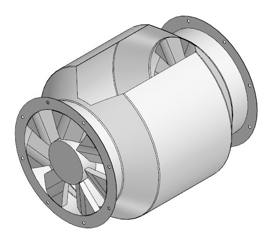 3D модель Взрывозащищенный вентилятор AXCBF-EX 315-7/30°-2