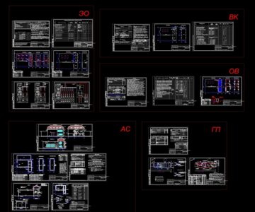 Чертеж Рабочий проект котельной мощность 3 мВт (раздел АС, КР, ОВ, ВК)