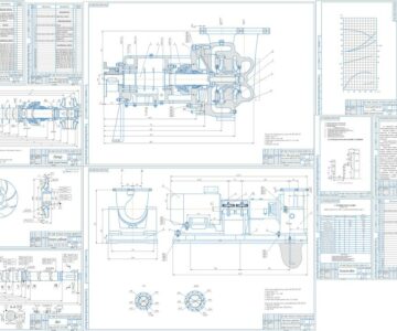 Чертеж Расчет центробежного насоса для заданной сети