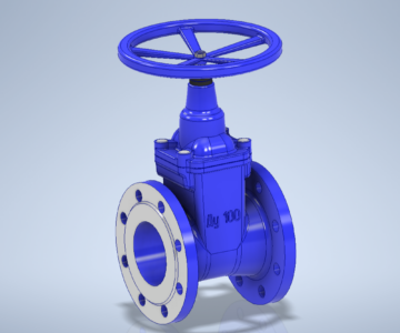 3D модель Задвижка клиновая Ду 100