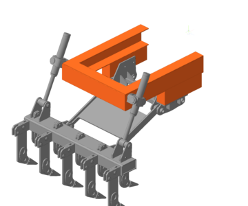 3D модель Рыхлитель скарификатор автогрейдера