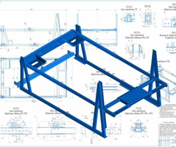 3D модель Транспортировочная система для перевозки автомобилей в морских контейнерах.