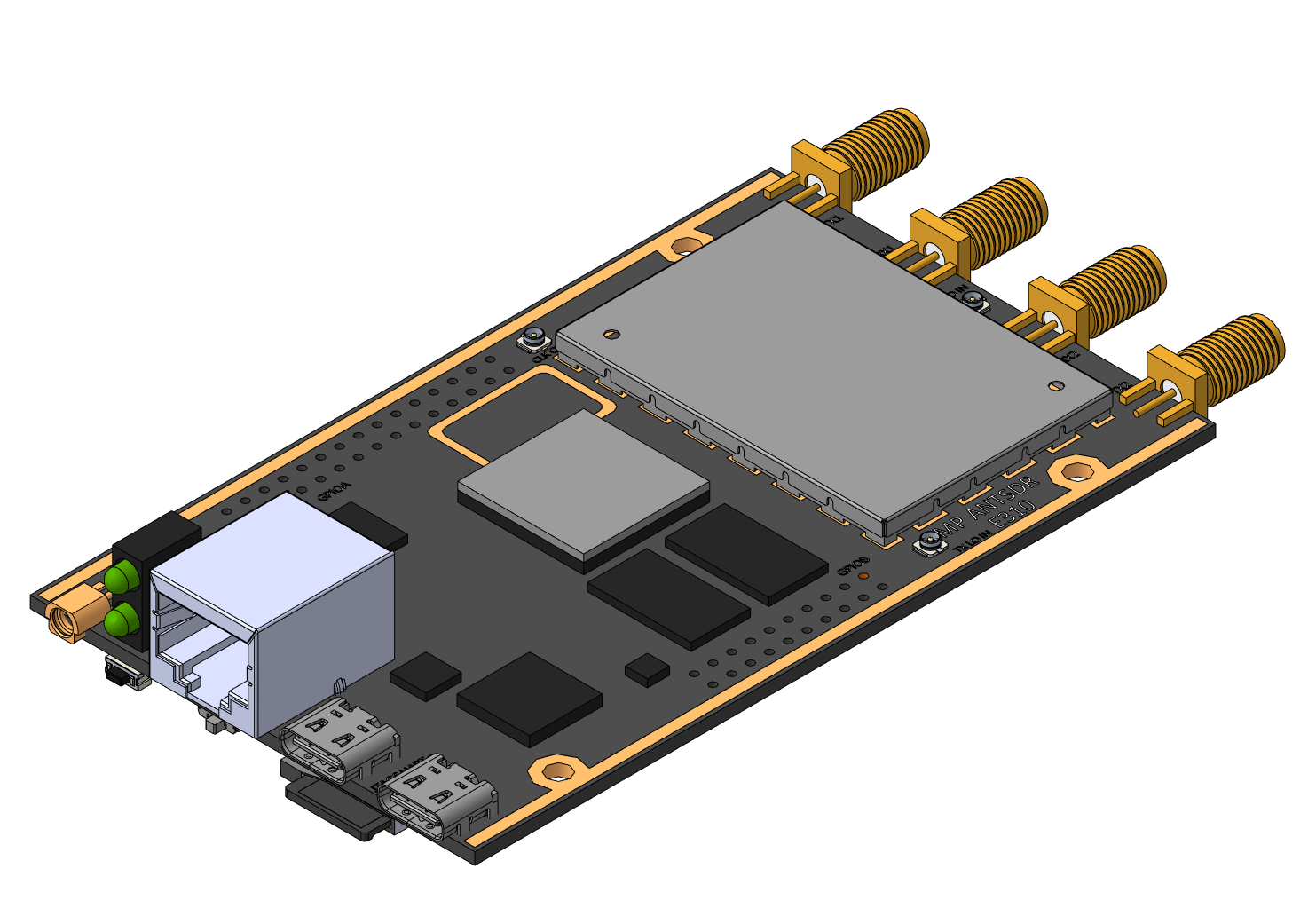 3D модель Плата USRP MicroPhase ANTSDR E310 New AD9361 Плата SDR ZYNQ7020