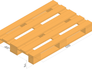 3D модель Паллет EPAL 800х1200х144
