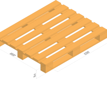 3D модель Паллет стандартный 1000х1200х144