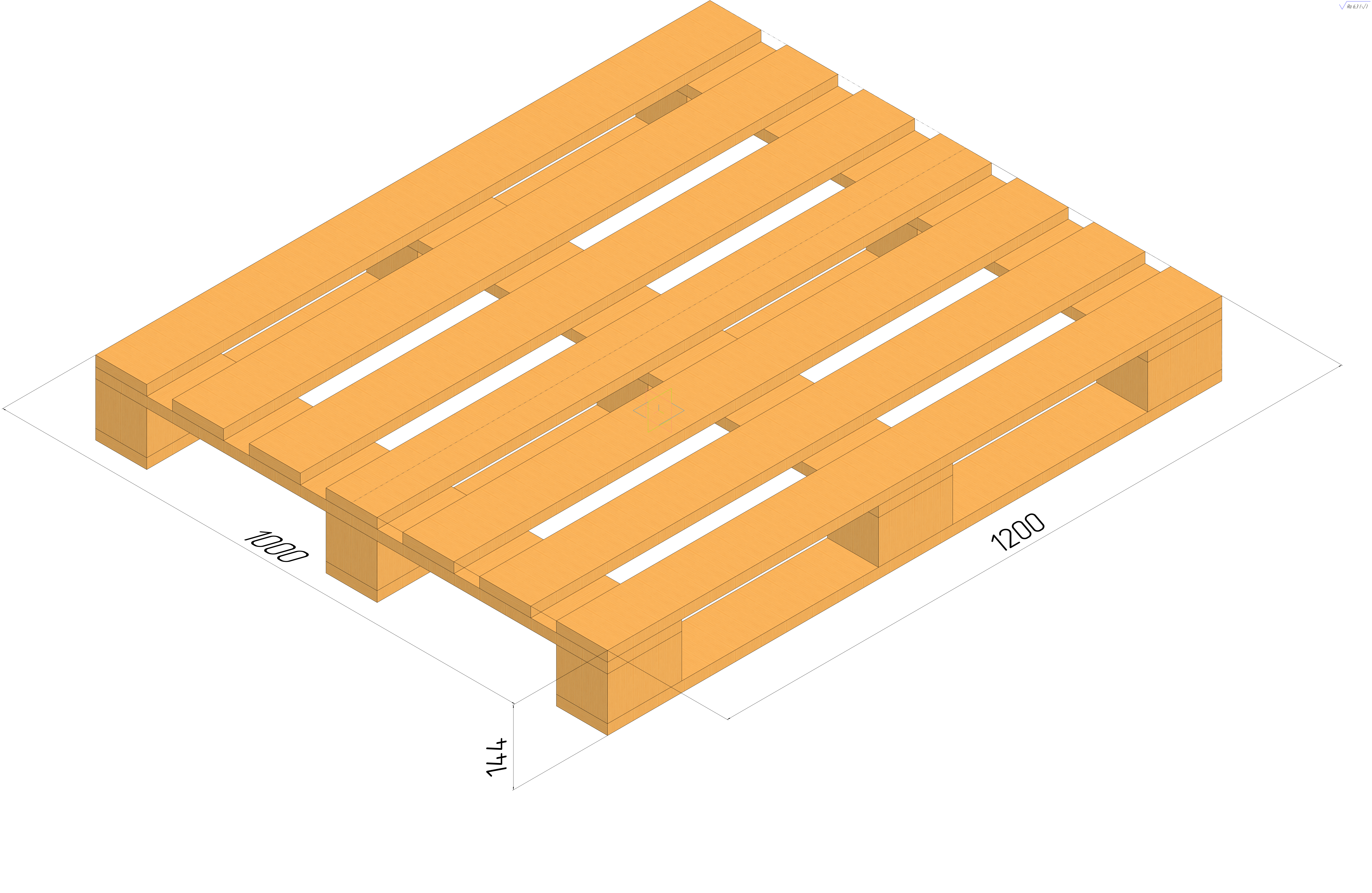 3D модель Паллет стандартный 1000х1200х144