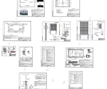Чертеж Рабочие чертежи по открытой спортивной площадки для минифутбола