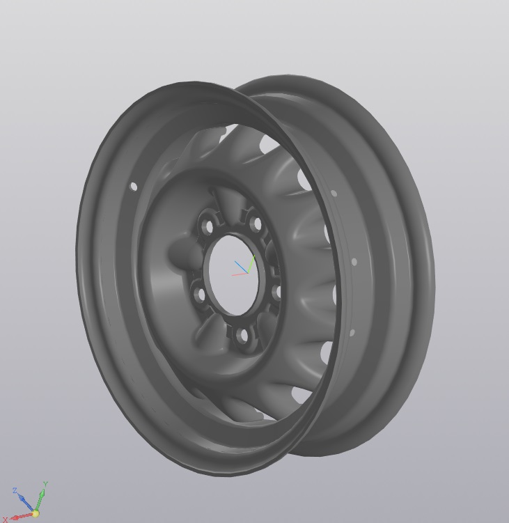 3D модель Диск колесный автомобиля ГАЗ-67