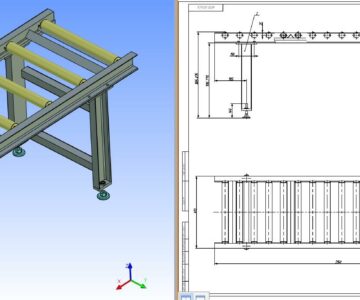 3D модель Рольганг неприводной