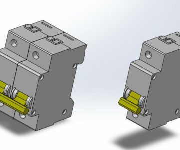 3D модель Автомат ВА47-100-1  и ВА47-100-2