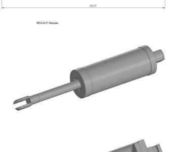 3D модель Пневмоцилиндр ПЦ1.63-75