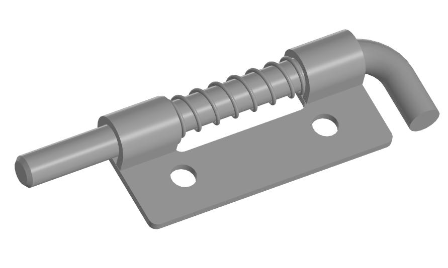 3D модель Шпингалет подпружиненный