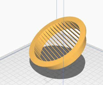 3D модель Вентиляционная решётка на трубу вентиляции 120 мм