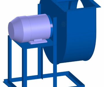 3D модель Вентилятор радиальный типа ВР 280-46, №6,3 АИРМ-160 S4/15кВт, 3Д модель макета