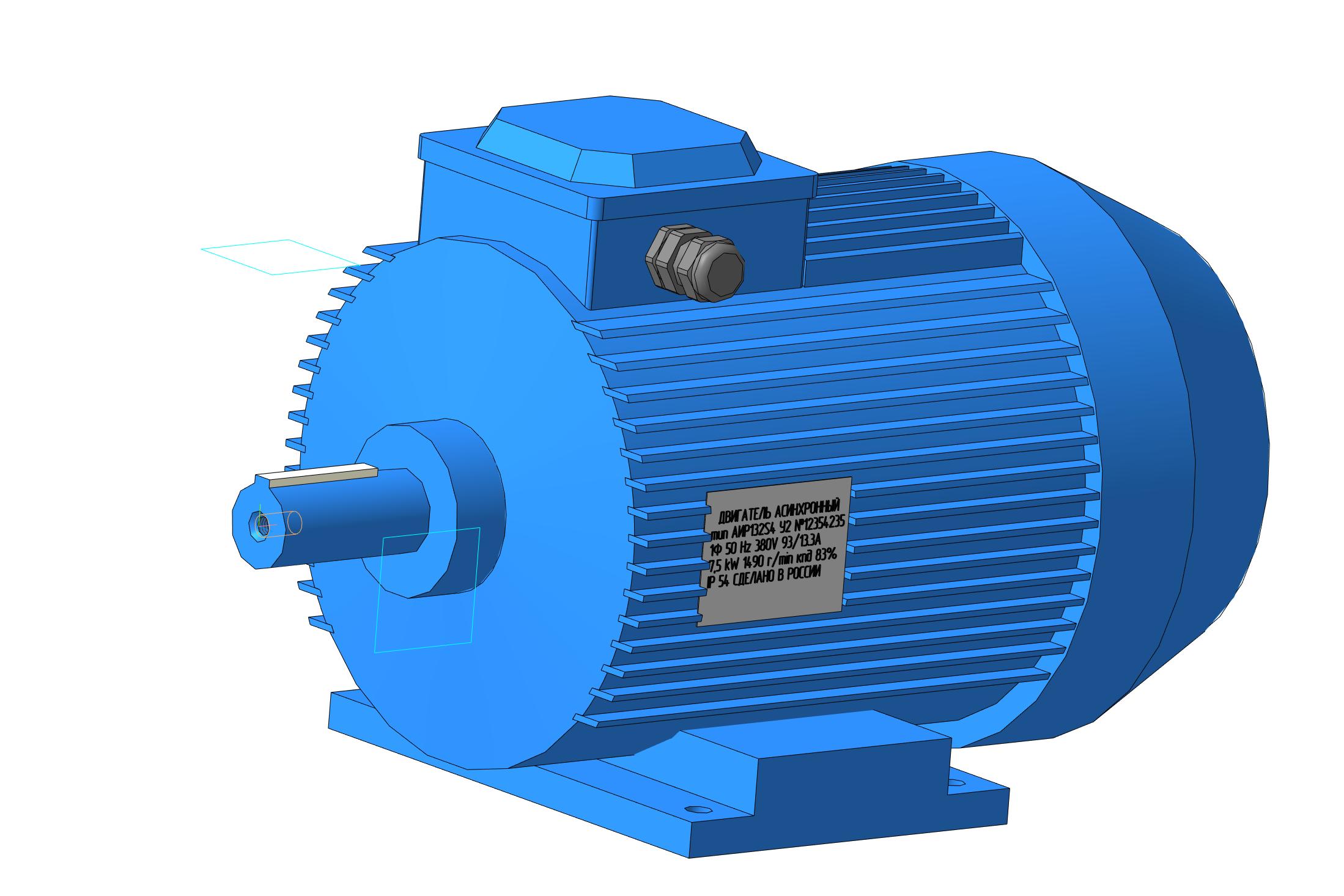 3D модель Электродвигатель АИР132S4