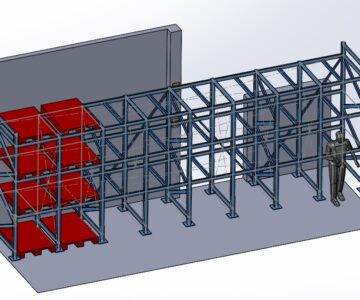 3D модель Стеллаж под европаллеты 800х1200х145