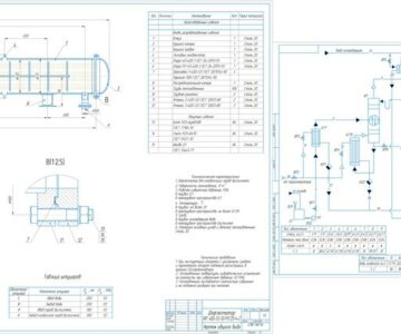 Чертеж Проектирование ректификационной установки для смеси метанол-вода под атмосферным давлением