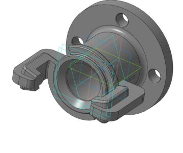 3D модель Гайка РОТ 2-40 с фланцем Ø110 мм