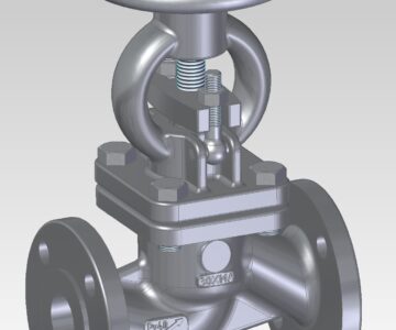 3D модель Клапан запорный Ду40 Ру40