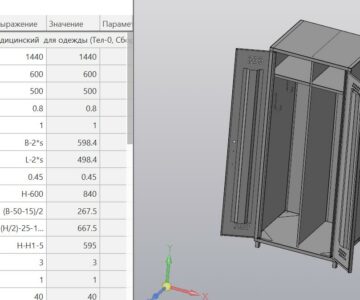 3D модель Шкаф гардеробный (параметрическая модель)